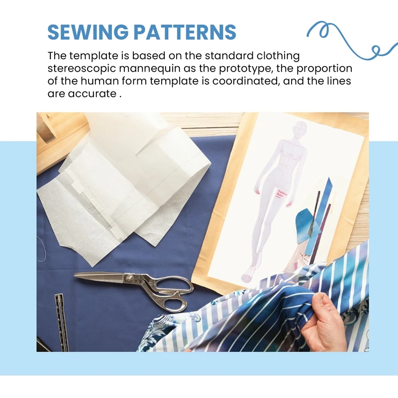 Fashion Illustration Rulers Sketching Templates Ruler Sewing Humanoid Patterns Design Clothing Measuring,Type AA09G