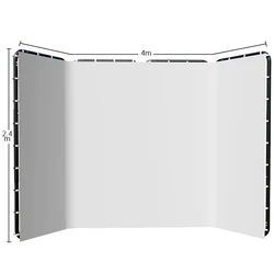 2.4x4 Background Frame black/white/Green/gray Screen Wall Foldable For Tiktok Live Photo Studio Kit Chromakey Green Screen Frame