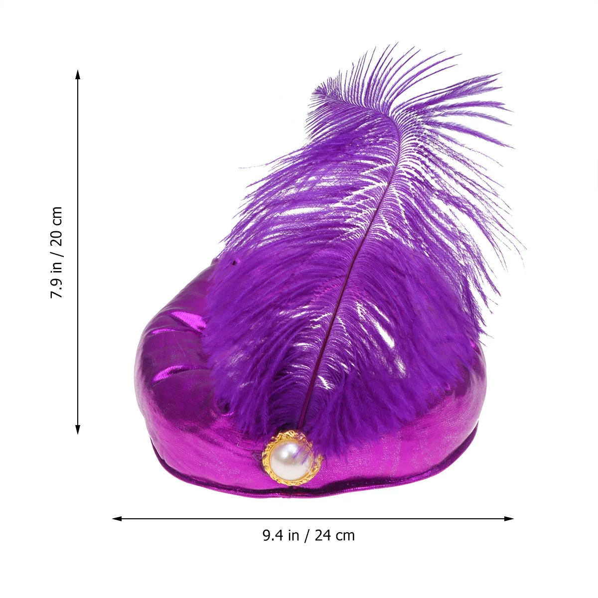 

Halloween Kings Hat Purple Indian Prince Hat for Boys Arab Headwear Cosplay Party Decoration Durable Comfortable Wear