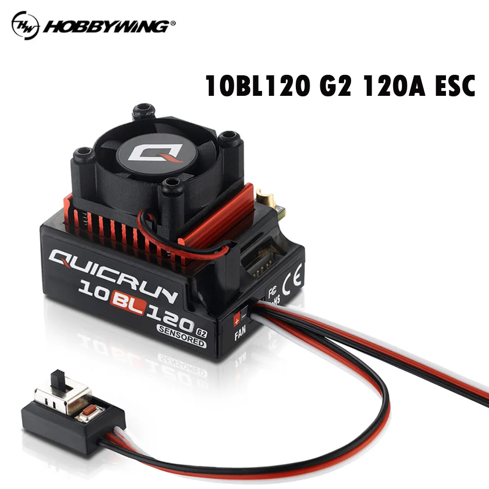 HobbyWing QuicRun 10BL120 G2 120A 10BL60 60A Sensored LED Program Box General combo dla RC 1/10 Truck Drift Monster Car