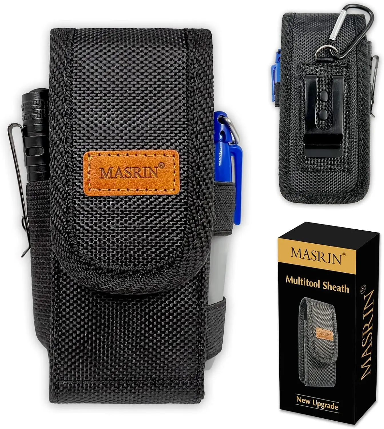 

EDC Multitool Pouch with Belt Clip, Nylon Holster for Men