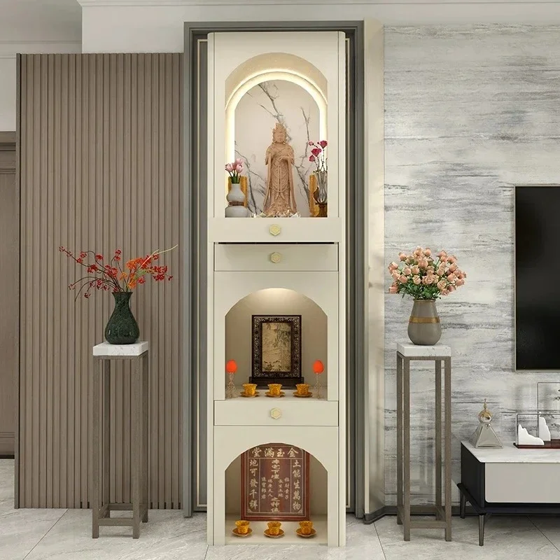 God of Wealth Cabinet Household Bodhisattva Sacrifice Cabinet Buddha Table Sacrifice Ancestor Land Public God Cabinet Ancestor