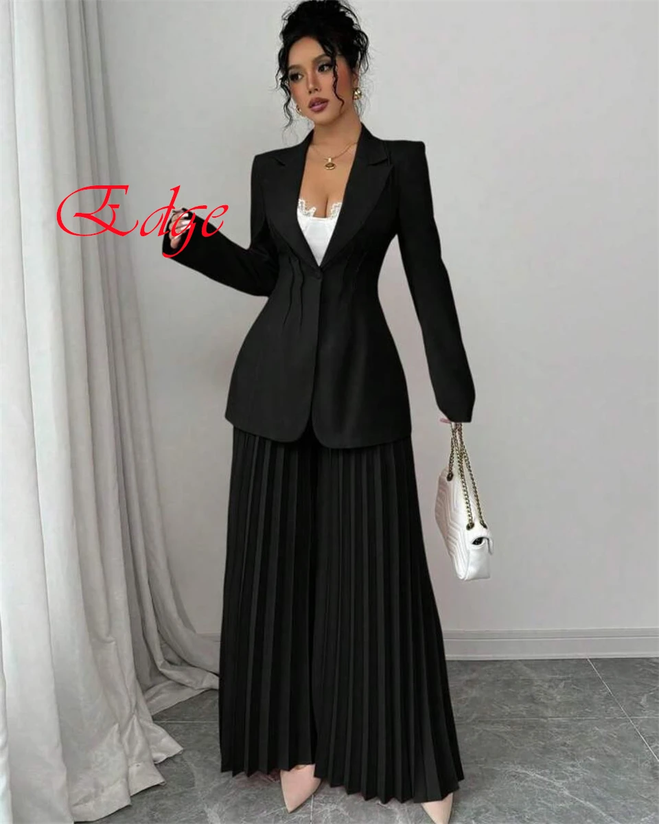 Robe de soirée en Jersey noir, tempérament personnalisé, haute qualité, décolleté en v profond, manches longues, boutons, traîne de balayage, robe de soirée