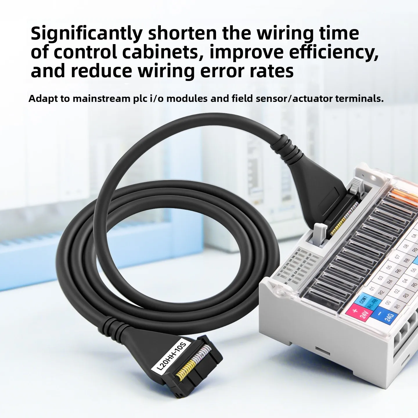 MIL to MIL Cable Gold Plated Double IDC Header PLC Communication FCN Cable 20Pin 40Pin Terminal Adapter Extension Cable