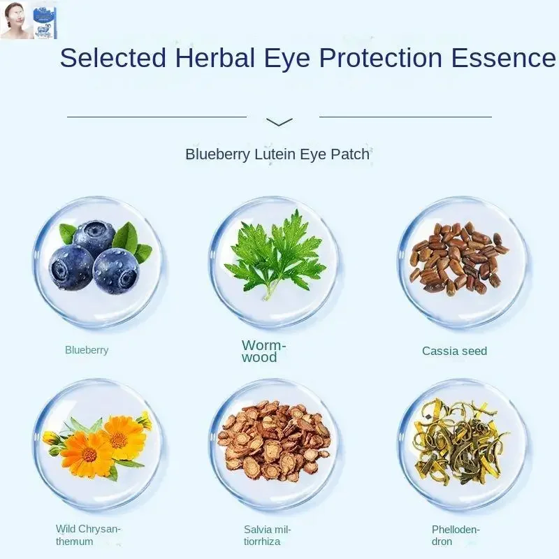 100Pcs Blueberry Lutein Eye Patch To Relieve Eye Fatigue, Cold Compress Patch To Remove Dry and Dark Circles, Eye Patch