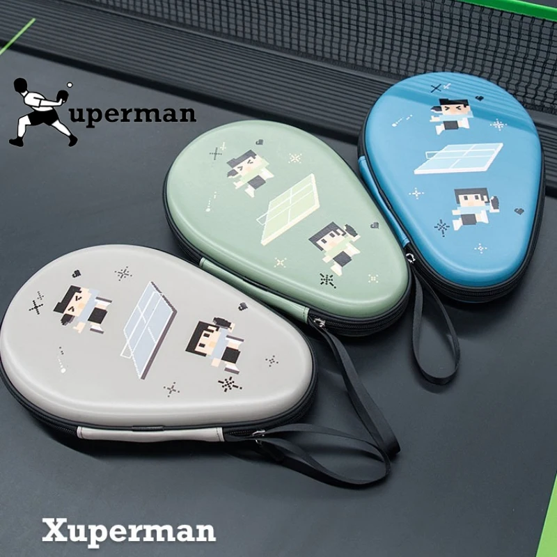 

Xuperman Gourd Shape Single Layer Ping Pong Paddle Case Cover Table Tennis Racket Protective Storage Bag for Men Women