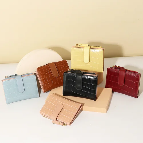 여성용 PU 가죽 스톤 패턴 소형 지갑, 동전 지갑, 인기 있는 카드홀더 미니 디자인, 표준 지갑, 패션 