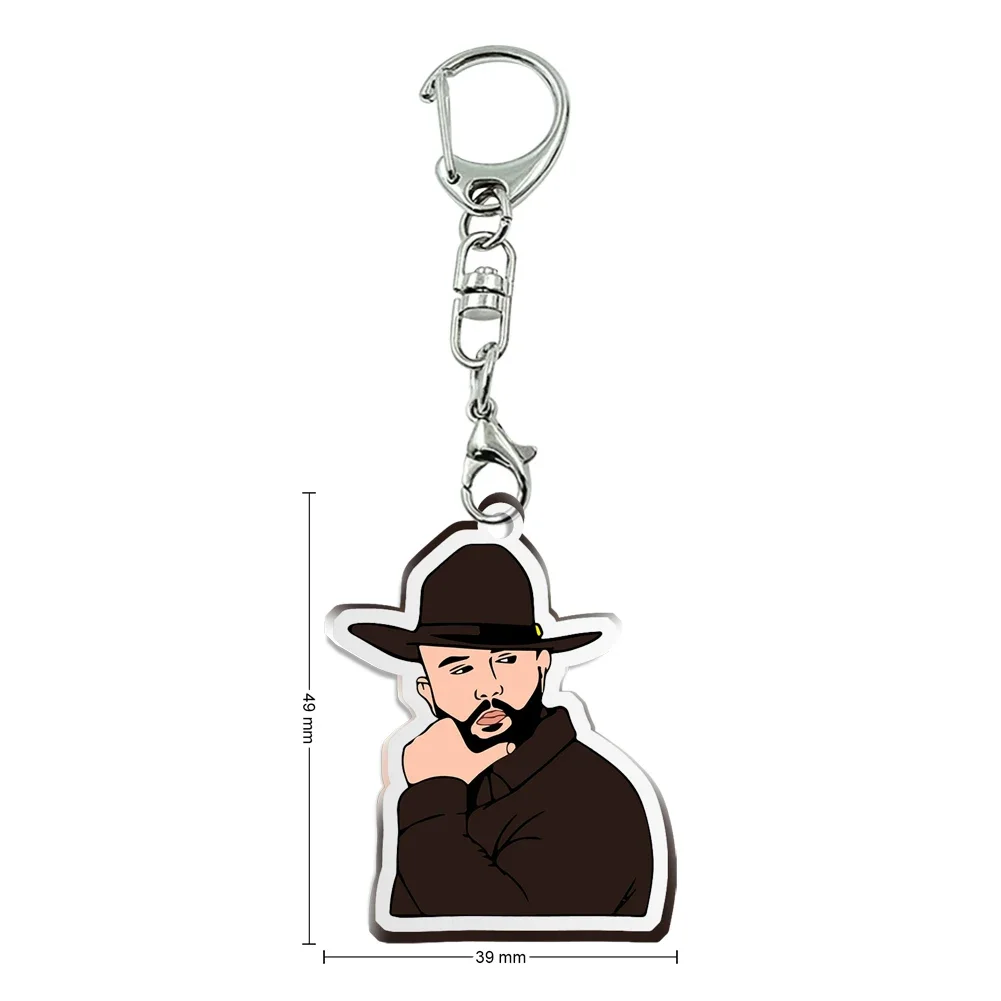 Acrylic Key Chain Women Men Cowboy Key Chain Cartoon Key Holder Acrylic Jewelry For Kids Birthday Gifts