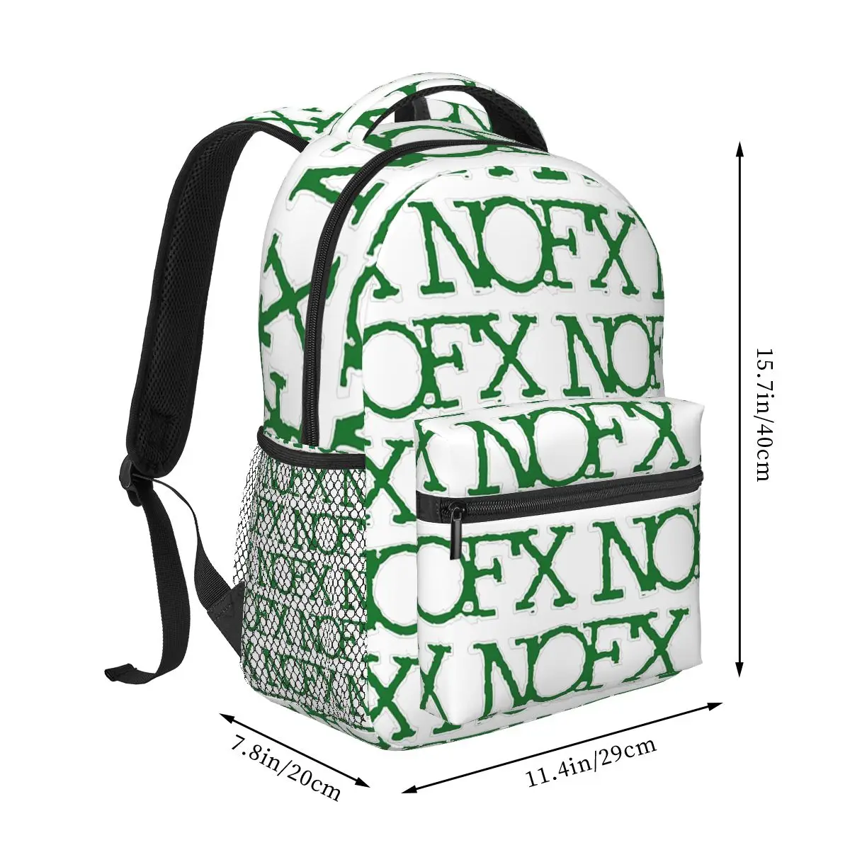 Nofx Band Final Tour Skull حقيبة ظهر رائجة البيع Daypack سعة كبيرة للأطفال حقيبة كتب حقيبة مدرسية حقائب كتف للرجال والنساء #2