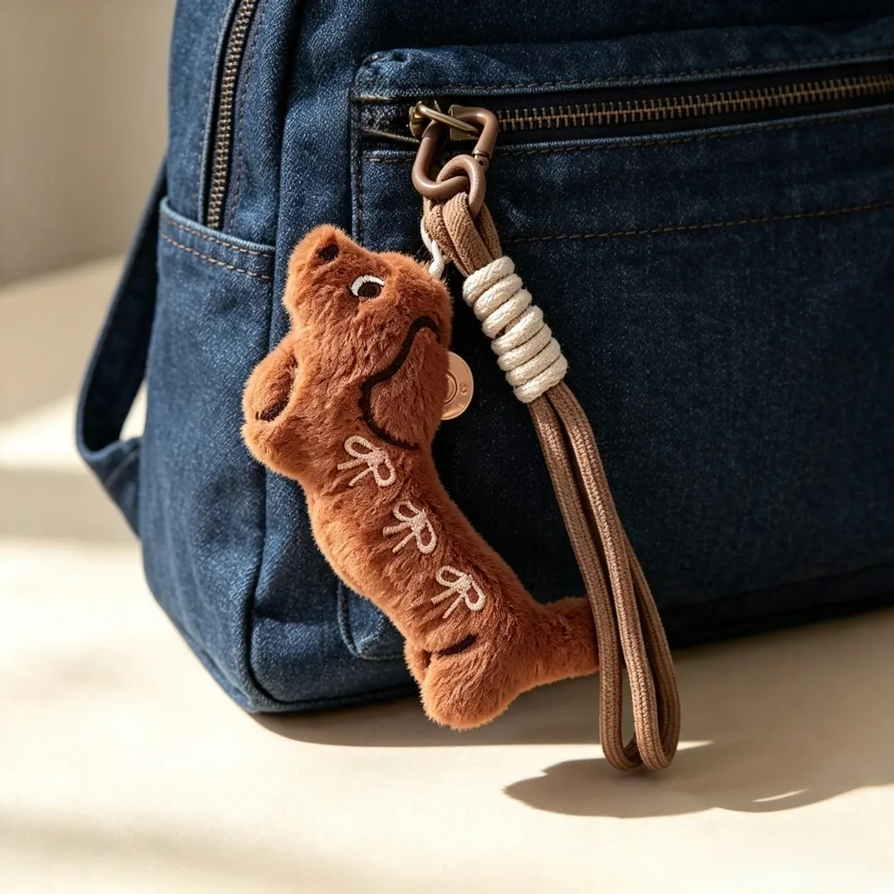 Trending Aesthetic Dachshund Plush Bag Charm, Versatile Keychain Stuffed Puppy Doll, Decor Pendant for Backpack & Handbag