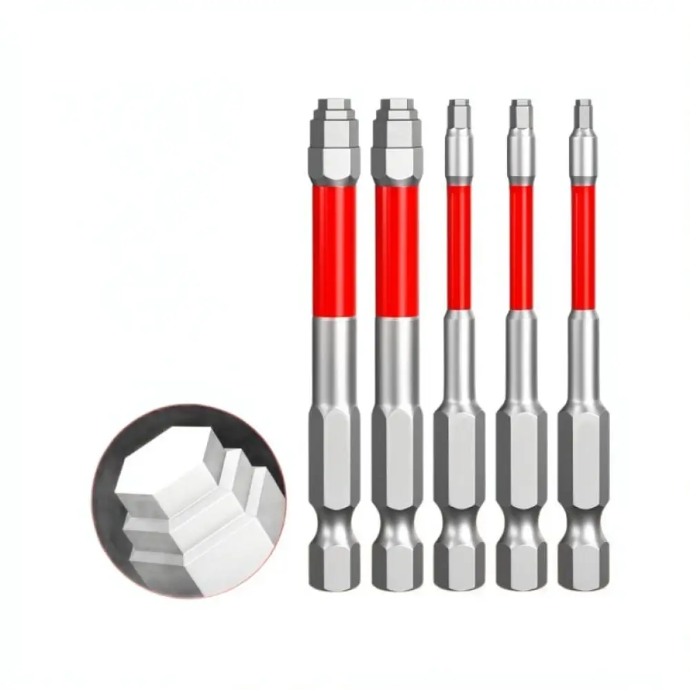 Magnetic Pagoda Shape Hex Shank Bit S2 Steel Power Screwdriver Head For Hand Drill Impact Driver Socket Wrench Tool Parts