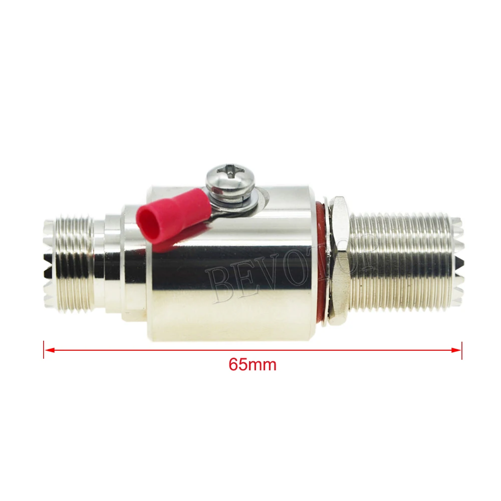 1Pcs SO239 UHF Female to Female Jack 200W DC-3GHz 50ohm Coaxial Lightning Protector Gas Discharge Protection for Radio WLAN WiFi