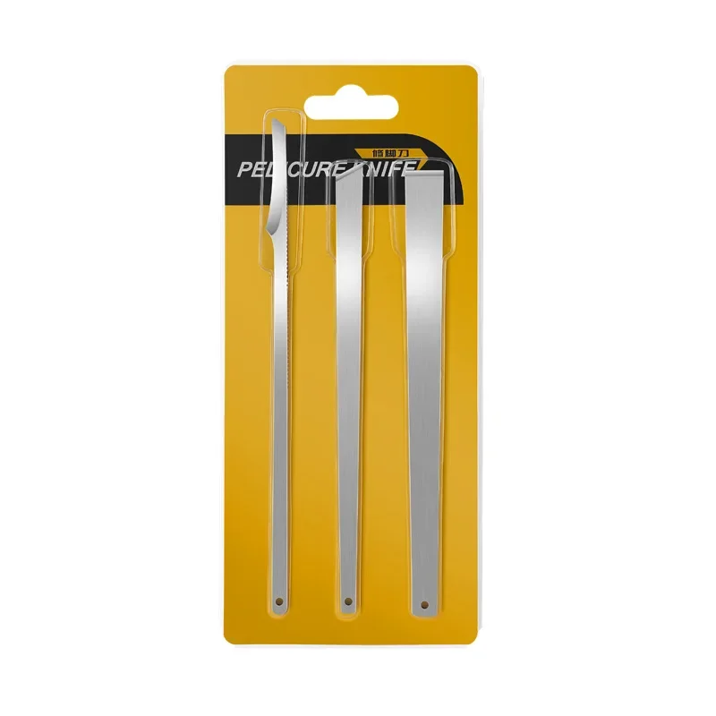 3 ピース/セットペディキュアナイフセットプロフェッショナル陥入爪フットケアツールステンレス鋼爪ニッパークリッパーリムーバーキット