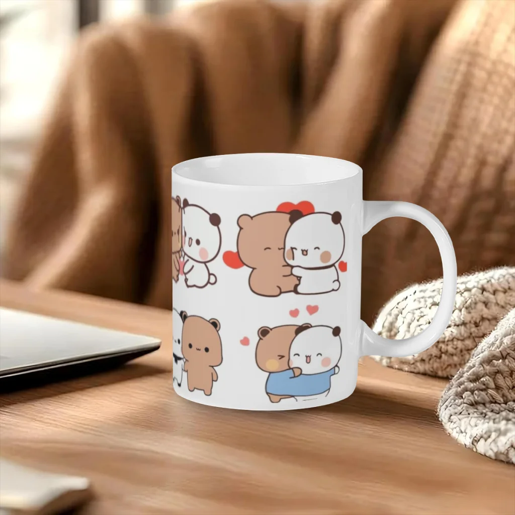 Bubu Dudu Bear And Panda Ceramics Coffee Mugs Thermal Color-changing Gifts Drinkware Coffeeware