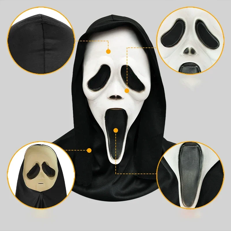 Maska na Halloween Krzyk Ducha Straszny Bóg Śmierci Cosplay Impreza Maska Horror Festiwal Uroczystość Kostium Rekwizyty i Akcesoria Halloweenowe