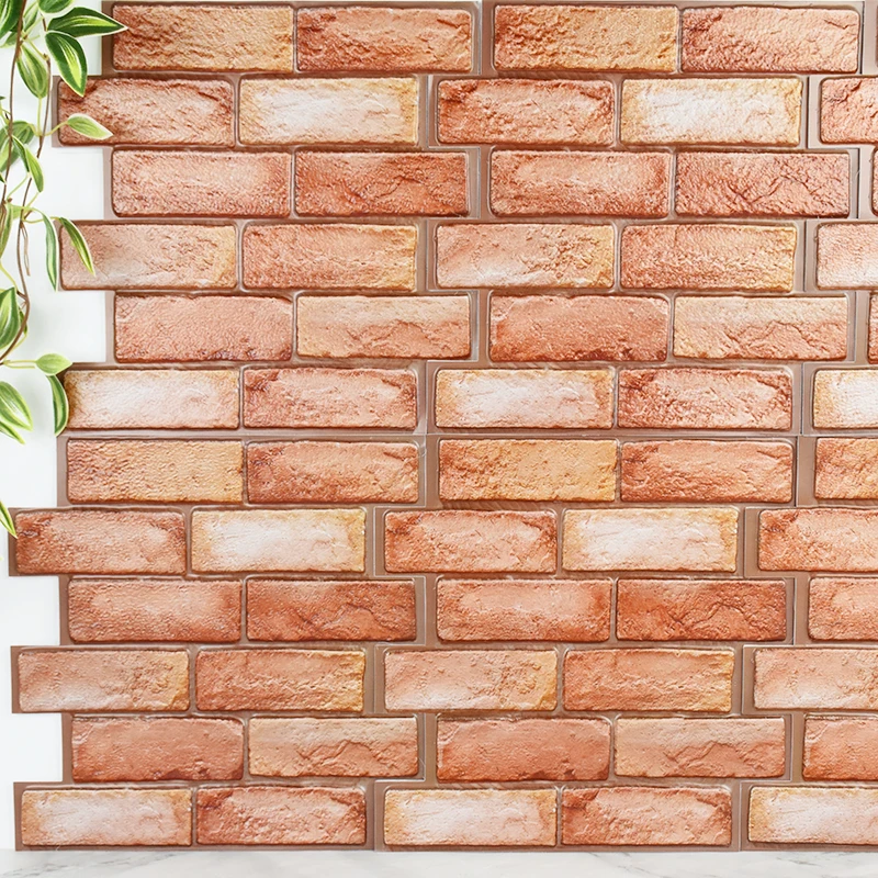 1pc 3D Wall Sticker Self-adhesive Faux Brick Wall Panel Peel And Stick Kitchen Tile Backsplash Home Bathroom Wall Tile Sticker