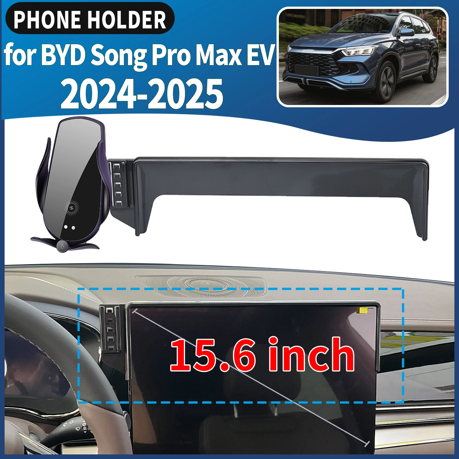 

for BYD Song Pro Max EV 2024-2025 15.6 inch Phone Holder Mount Vehicle-Specific GPS Navigation Easy Installation accessoires