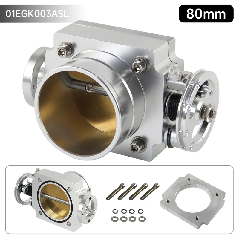 Universal  Aluminum 80mm Alloy CNC Billet Intake Throttle Body High Flow