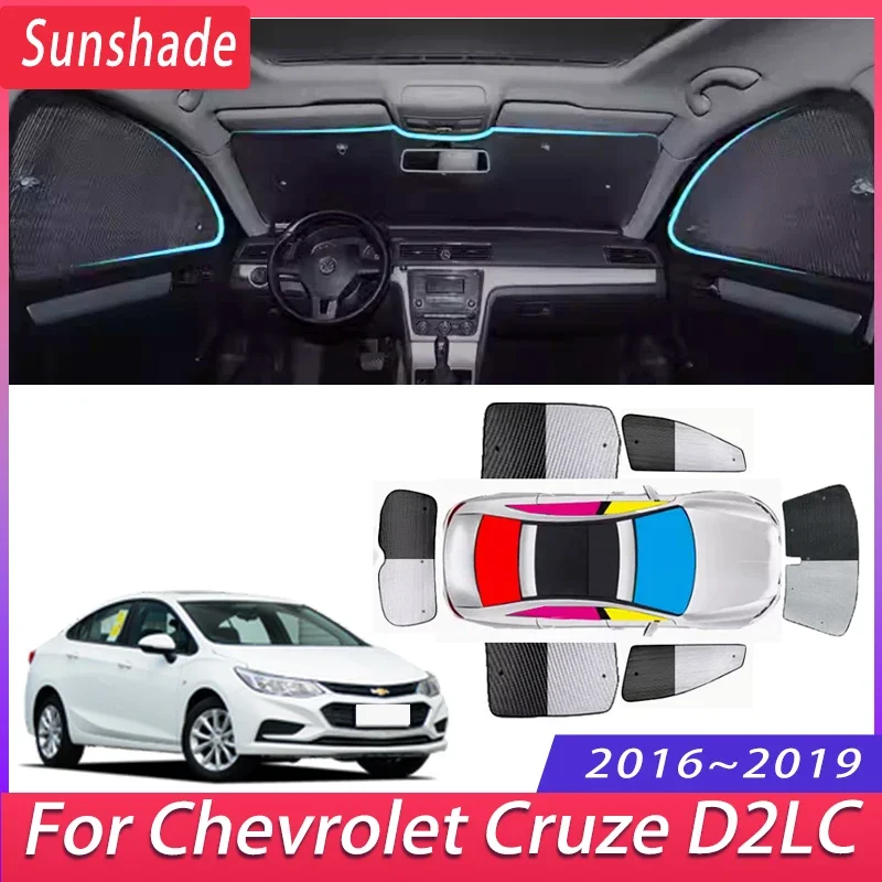 Auto Parasole Per Chevrolet Cruze D2LC 2016 ~ 2019 2017 Auto Isolamento termico Protezione solare Parasole Parabrezza Visiera Accessori