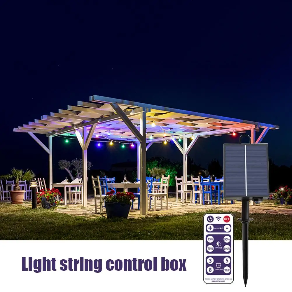 Solar String Light Control Box Kit 1200mAh Lithium Battery Panel for 3.7V 24V LED String Lamp DC Charging With Remote Control image 4