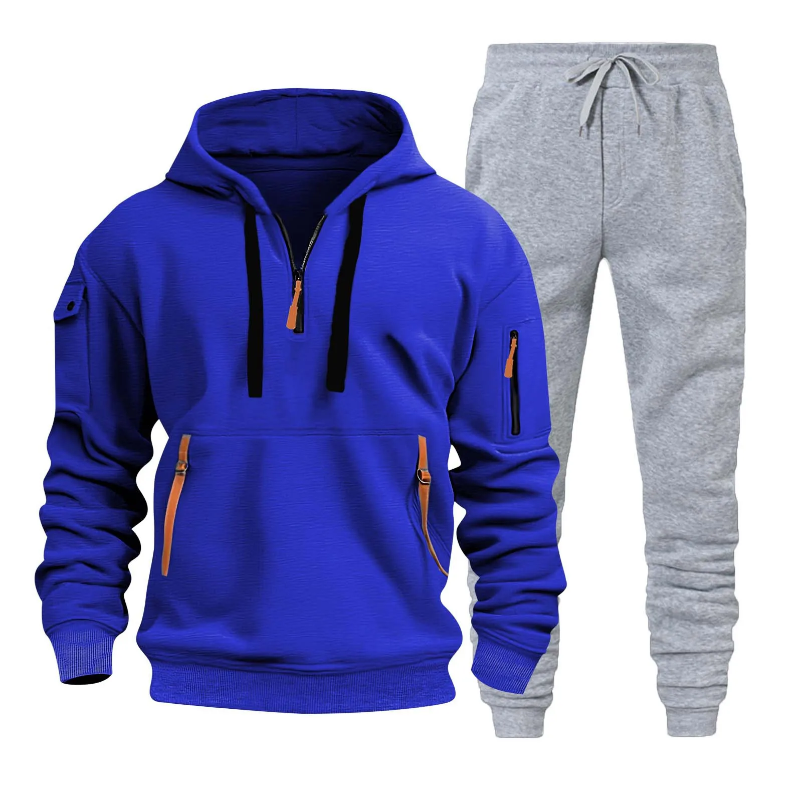 2024 Fashion Tracksuit untuk pria Hoodie kebugaran Gym pakaian pria lari Set pakaian olahraga Jogger pria Tracksuit musim dingin setelan olahraga