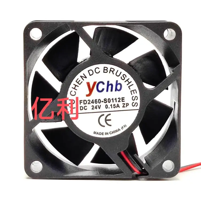 FD2460-S0112E DC 24V 0.15A 60x60x25mm 2-Wire Server Cooling Fan