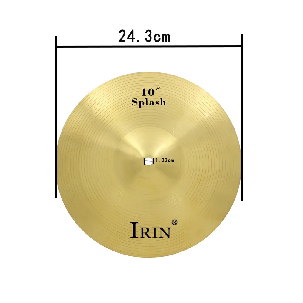 IRIN 황동 심벌즈 골드 공 재즈 드럼, 내구성 있는 황동 스플래시 크래시 키드 하이햇 심벌즈, 타악기 부품 및 액세서리, 8 인치