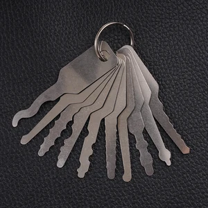 طقم طوارئ قفل السيارة الأوتوماتيكي العالمي ، أداة الباب المفتوح ، طقم المفاتيح ، 10 قطع أفضل 12 جهاز لفتح باب السيارة - رقم 12