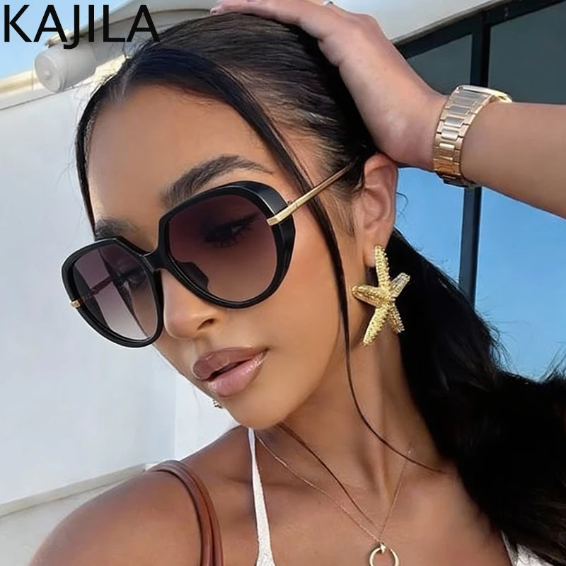 

Oversized Pilot Oval Sunglasses Women 2026 Luxury Brand Fashion Shield Punk Sun Glasses For Ladies Metal Frame Eyewear Shades