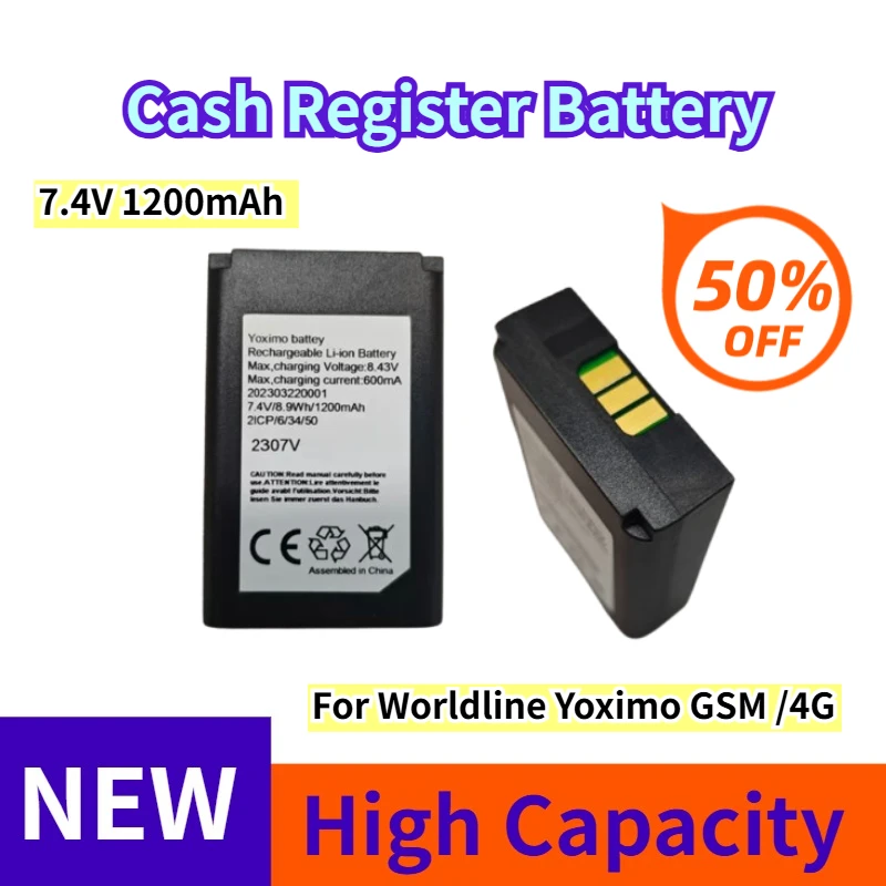 

7.4V 1200mAh Cash Register Battery for Worldline Yoximo GSM /4G