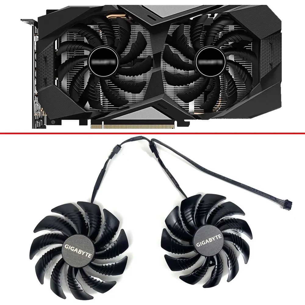 2 sztuki 87MM T129215SU PLD09210S12HH 4PIN GPU wentylator chłodnicy dla gigabajta RTX2070 GTX1660Ti GTX 1650 RTX 2060 karta 2070 wentylatory chłodzące