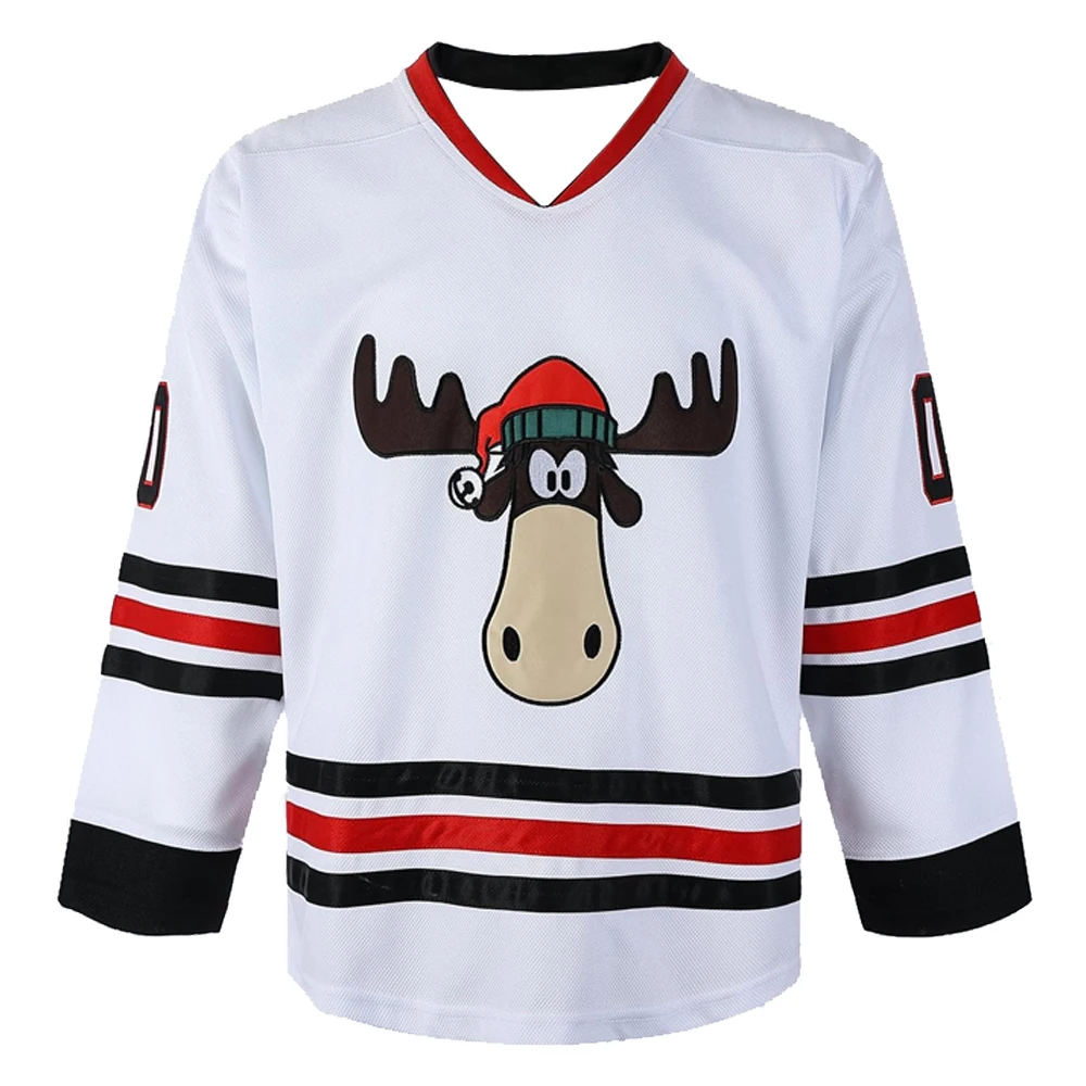 Clark Griswold #00 Hockey Jersey X-Mas Christmas Cosplay Merch V-Neck Long Sleeve Sportwear Women Men Athletic Sweatshirt