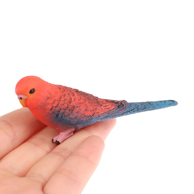 Creative Simulation Parrot Parakeet Miniature Landscape Ornament Animal Model Lawn Figurine Artificial Bird Photography Props