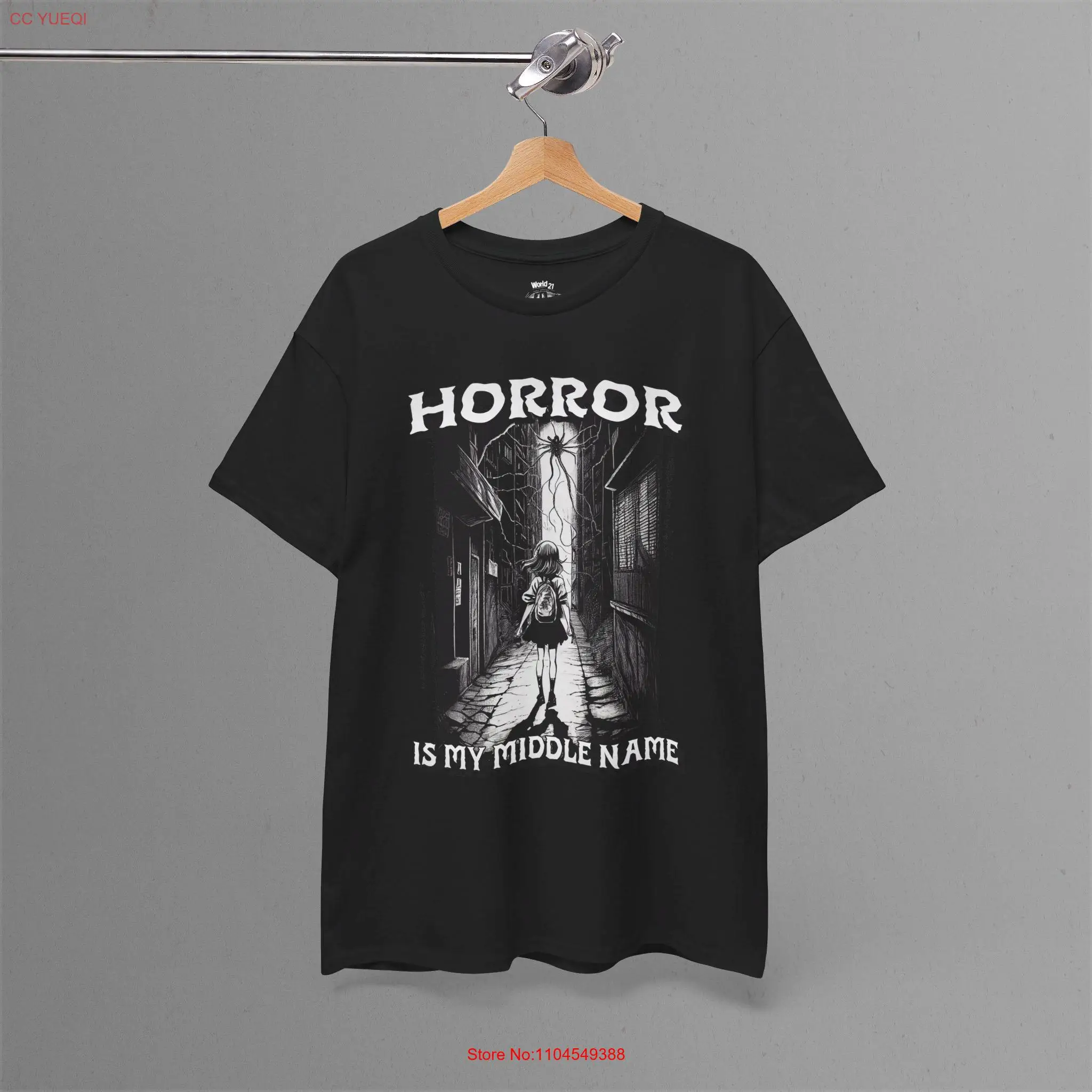 Camiseta de chica espeluznante de terror, ropa oculta gótica Pastel de Academia oscura de Halloween, Tomie de manga larga o corta