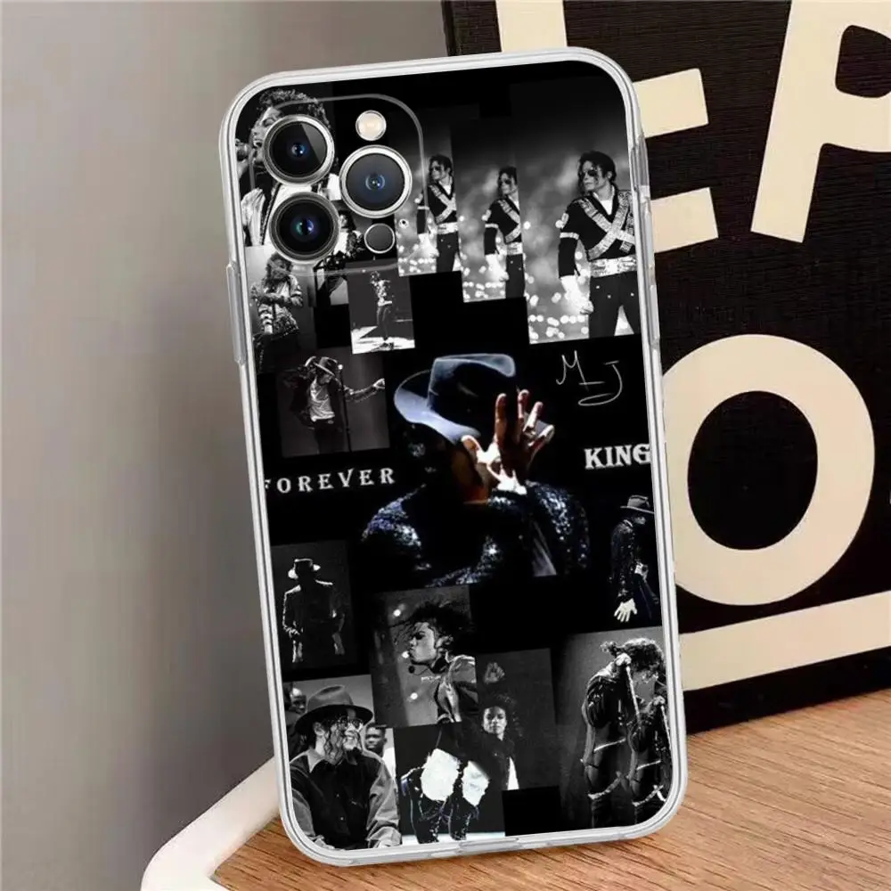 Amerykański piosenkarz M-Michael J-Jackson etui na telefon iPhone 15 14 13 12 Mini 11 Pro XS Max X XR SE 6 7 8 Plus miękkie silikonowe etui