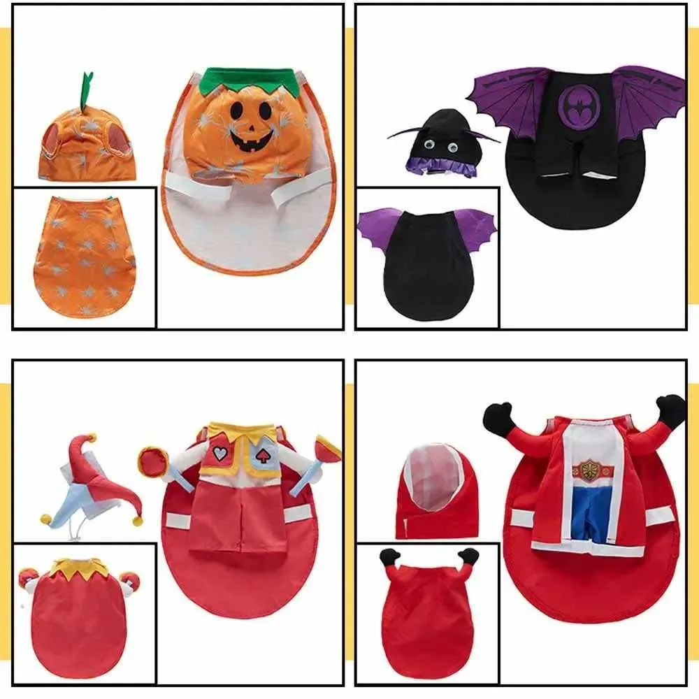ชุดแฟนซีฮาโลวีนสำหรับสัตว์เลี้ยง พร้อมหมวก สำหรับสุนัขและแมว ชุดน่ารักตลกๆ สำหรับงานปาร์ตี้ คอสเพลย์ ถ่ายรูปวันหยุด เสื้อผ้าสำหรับลูกสุนัขและลูกแมว