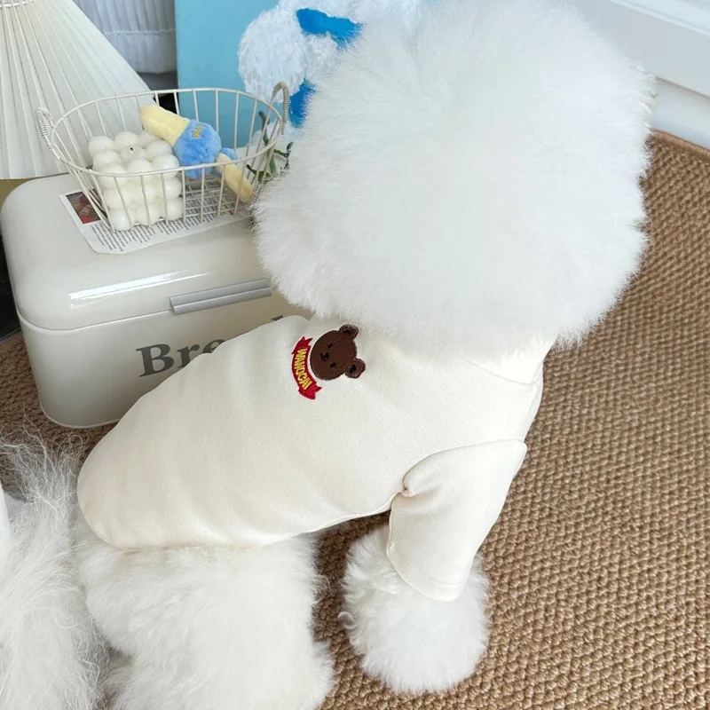 Fashion Cute Winter Pet Clothes Vest Warm Bear Plush Dog Clothes Teddy Schnauzer For Small Dog Coat Jackets Puppy Clothing Gift