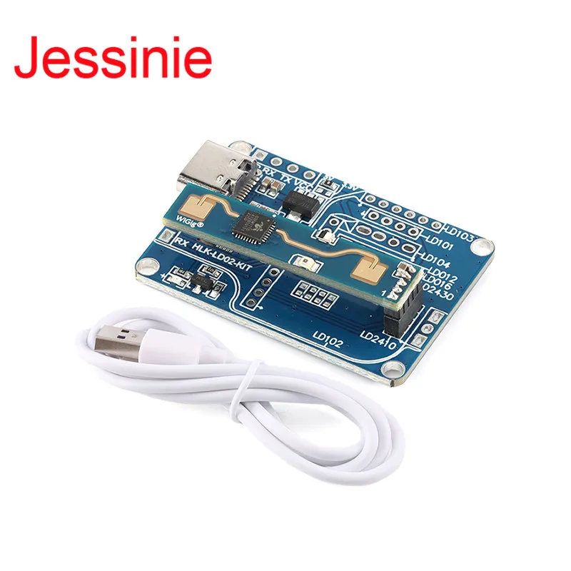 HLK-LD2410B Test Kit LD2410 24GHz 5V High Sensitivity Human Presence Status Sensing Radar Heartbeat Detection Sensor Module DIY