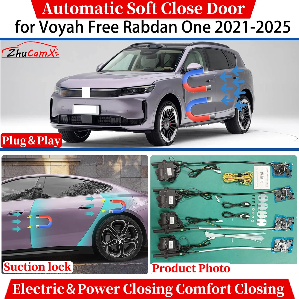 

for Voyah Free Rabdan One 2021-2025 Automatic Soft Close Door Electric Power Closing Comfort Closing Suction lock Quiet System