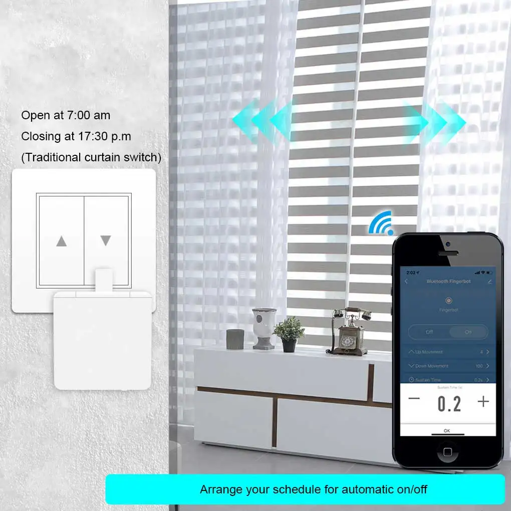 Smart Switch Wireless Remote Control Button Pusher Household Automation Linkage Pushing Voice Assistant Light Controller