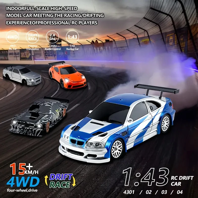 

Hot 1/43 RC Drifting Car Racing RTR 4WD High Speed Radio Control Model 2.4G Drift Race Vehicle Upgraded Gyro Toys For Boys Gifts