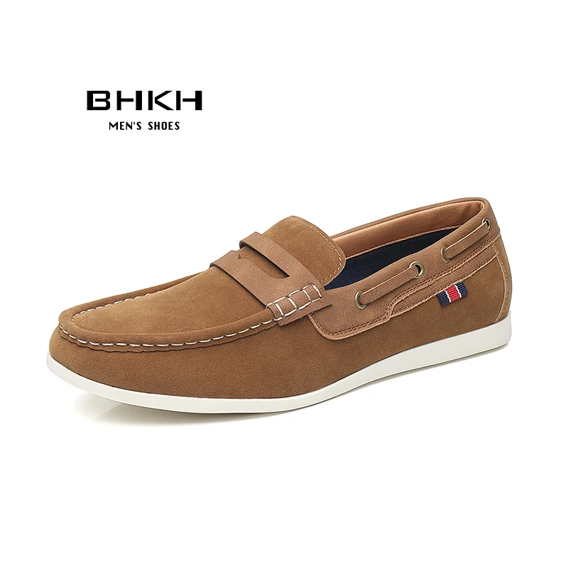 BHKH Men Loafers 2024 New Spring/Summer Shoes Men Fashion Pu Leather Men Casual Shoes Comfy Slip-on Drive footwear Boat Shoes