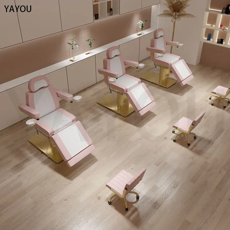 Professional 4-Motor Electric Massage Bed With Adjustable Legs And Metal Frame For Beauty Salon Spa