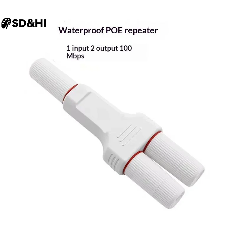 

Waterproof PoE Splitter 1 In 2 Out Extender 250m Extension Standard 10/100Mbps Ethernet PoE Repeater For IP Camera Plug And Play