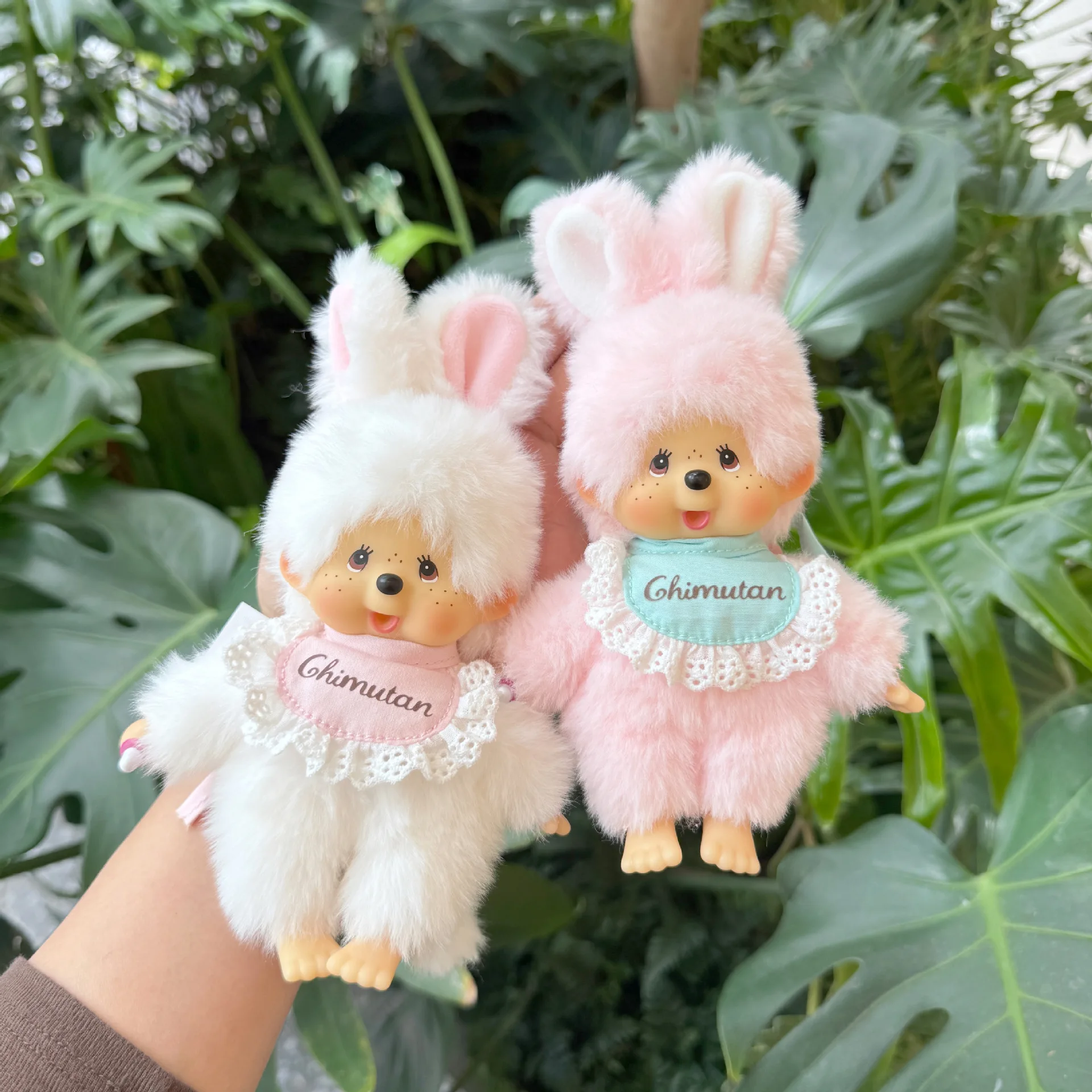 

New model ‌Monchhichi Plush Toy Keychain Funny Animal Hat Backpack Cartoon Character Pendant Car Pendant Christmas