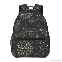 Modello celeste sole e luna Mystic Goth wprurighty zaini zainetto zaino per studenti borsa da viaggio Softback Unisex