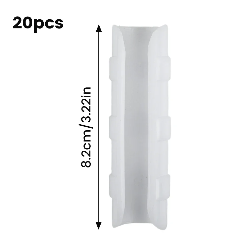20pcs ABS+PC Greenhouse Tunnel Clamps for Fixing Row Cover and Netting to Hoop Frames Compatible with 19-33mm Pipe Diameters