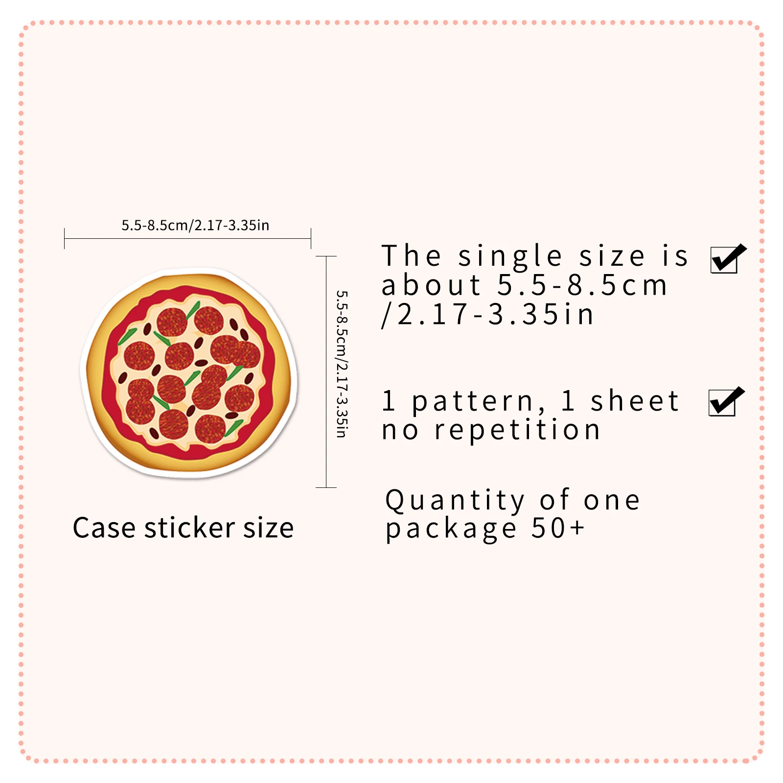 50pc Pizza series Cartoon Cute Graffiti Stickers Suitcase Laptop Guitar Skateboard Personalized Decoration Stickers