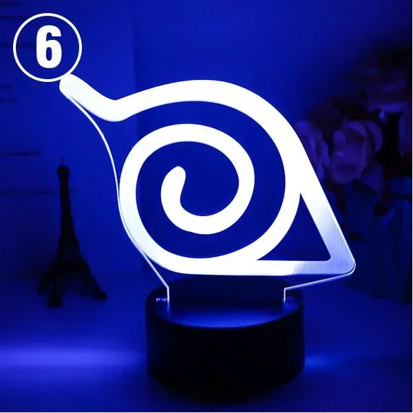 Bandai Naruto Anime Figur Nachtlicht Naruto Kakashi Action figur Kawaii Sasuke Itachi 3d Lampe Schlafzimmer Dekor Sammlung Modell Spielzeug 5