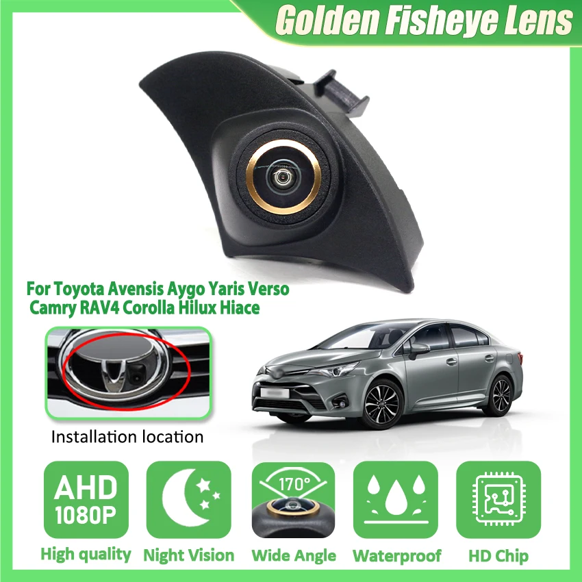 CCD AHD 1080P Vehicle Front Logo Install Front View Camera For Toyota Avensis Aygo Yaris Verso Camry RAV4 Corolla Hilux Hiace